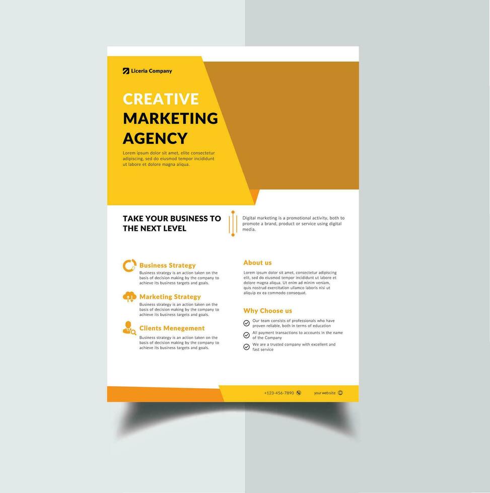 Creative Marketing Aency Business flyer design vector