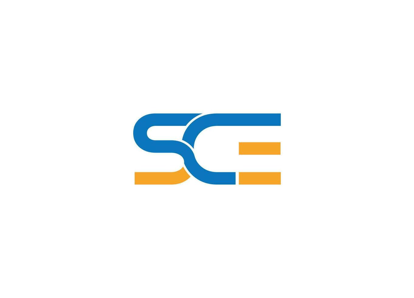 SCE letter Logo Design with Creative Modern vector icon template