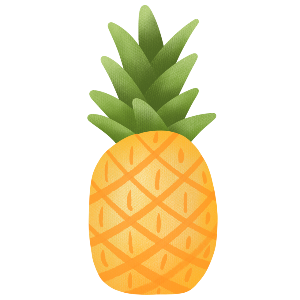 main tiré mignonne art ananas fruit png