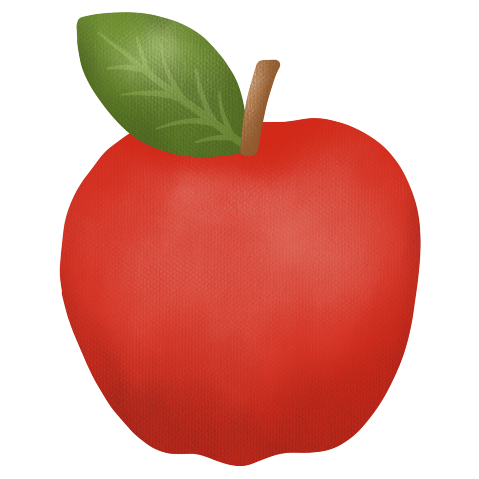 mano dibujado linda Arte manzana Fruta png