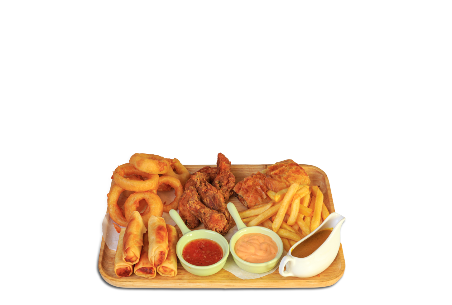 tasty crunchy onion ring, french fries, sausage, fried cheese, pacanga pastry, hot snack plate. Special spice png
