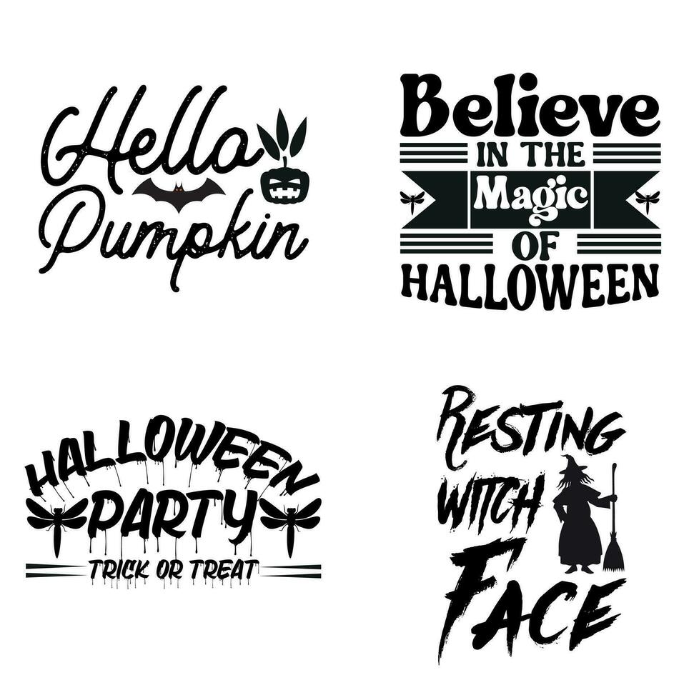 Halloween typography t shirt design vector