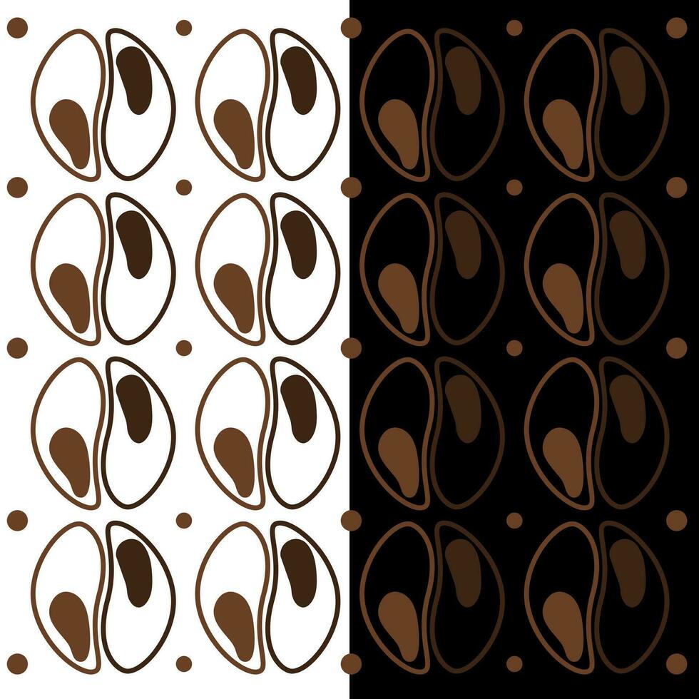coffee poster on a black and white background, coffee beans vector