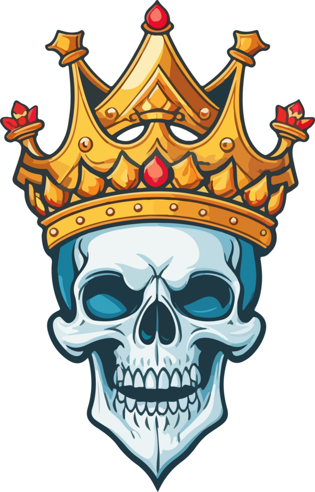 SKull King Mascot Logo AI Generative png