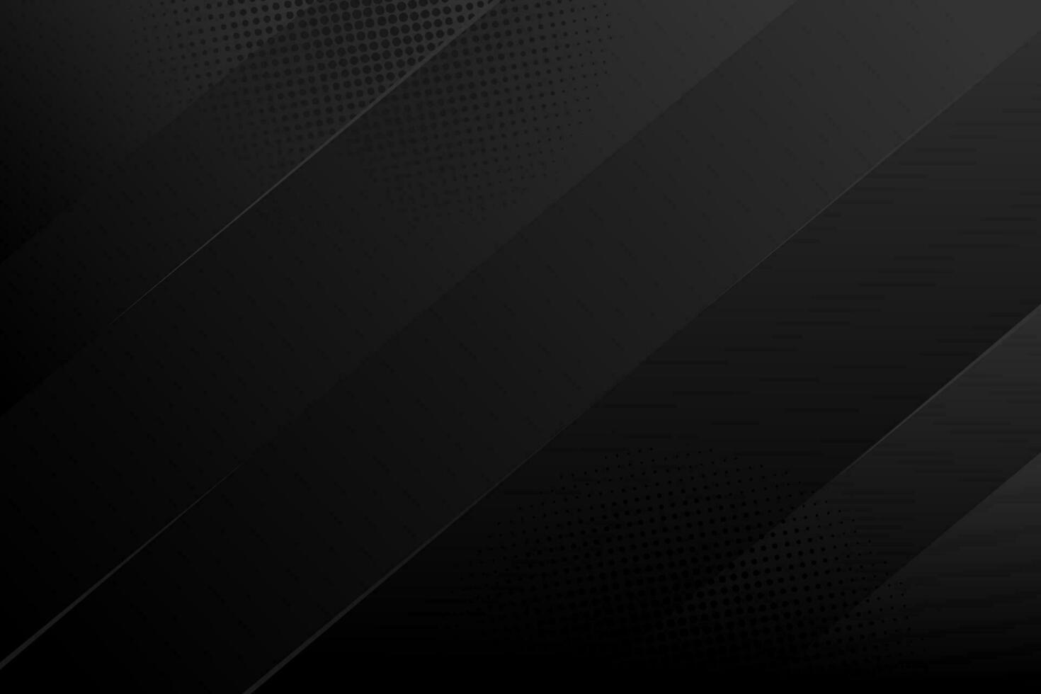 Dark deep black dynamic abstract vector background with diagonal lines.