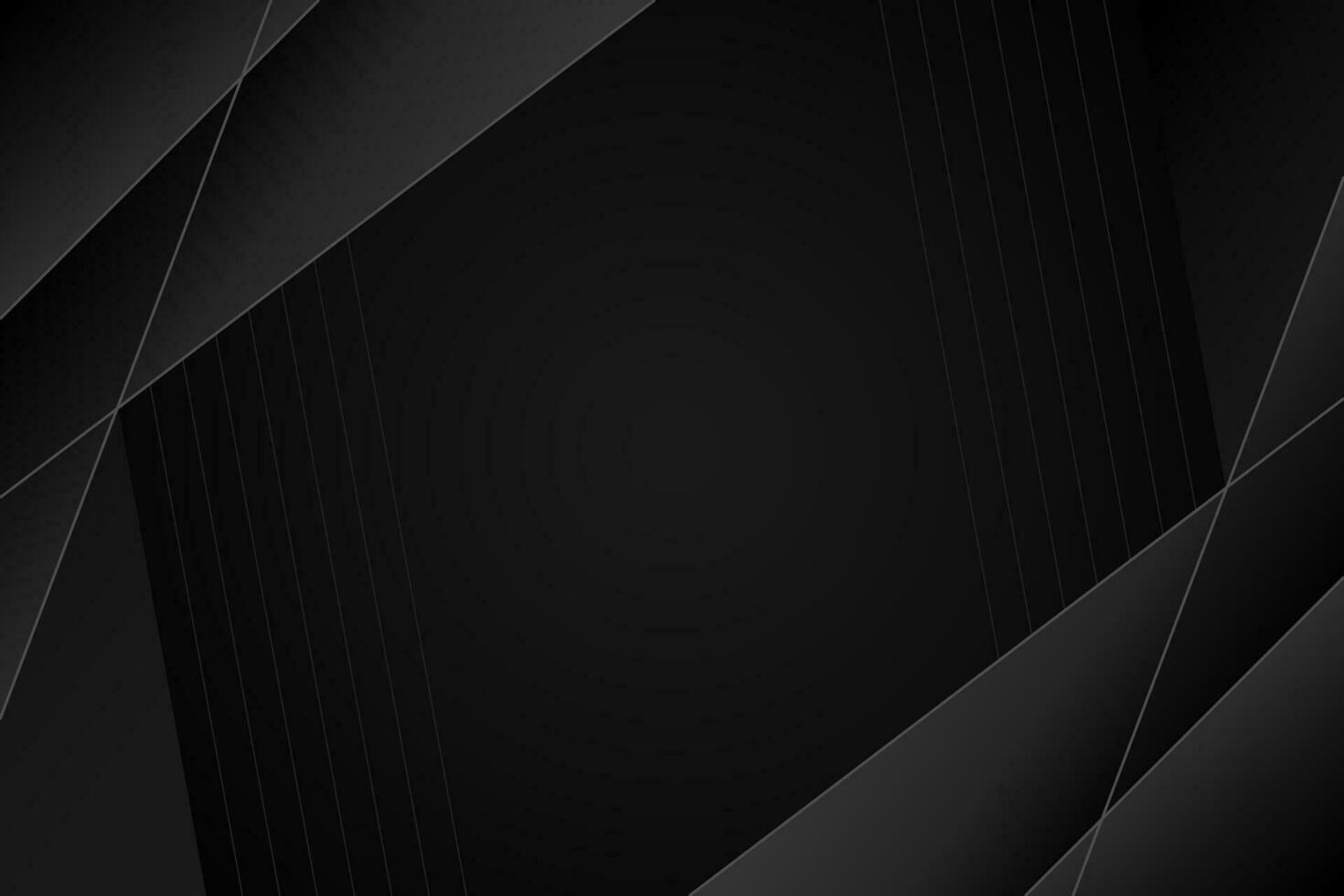 Dark deep black dynamic abstract vector background with diagonal lines.