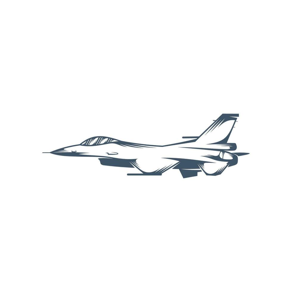 Military aircraft vector illustration design. Fighter Jets logo design Template.