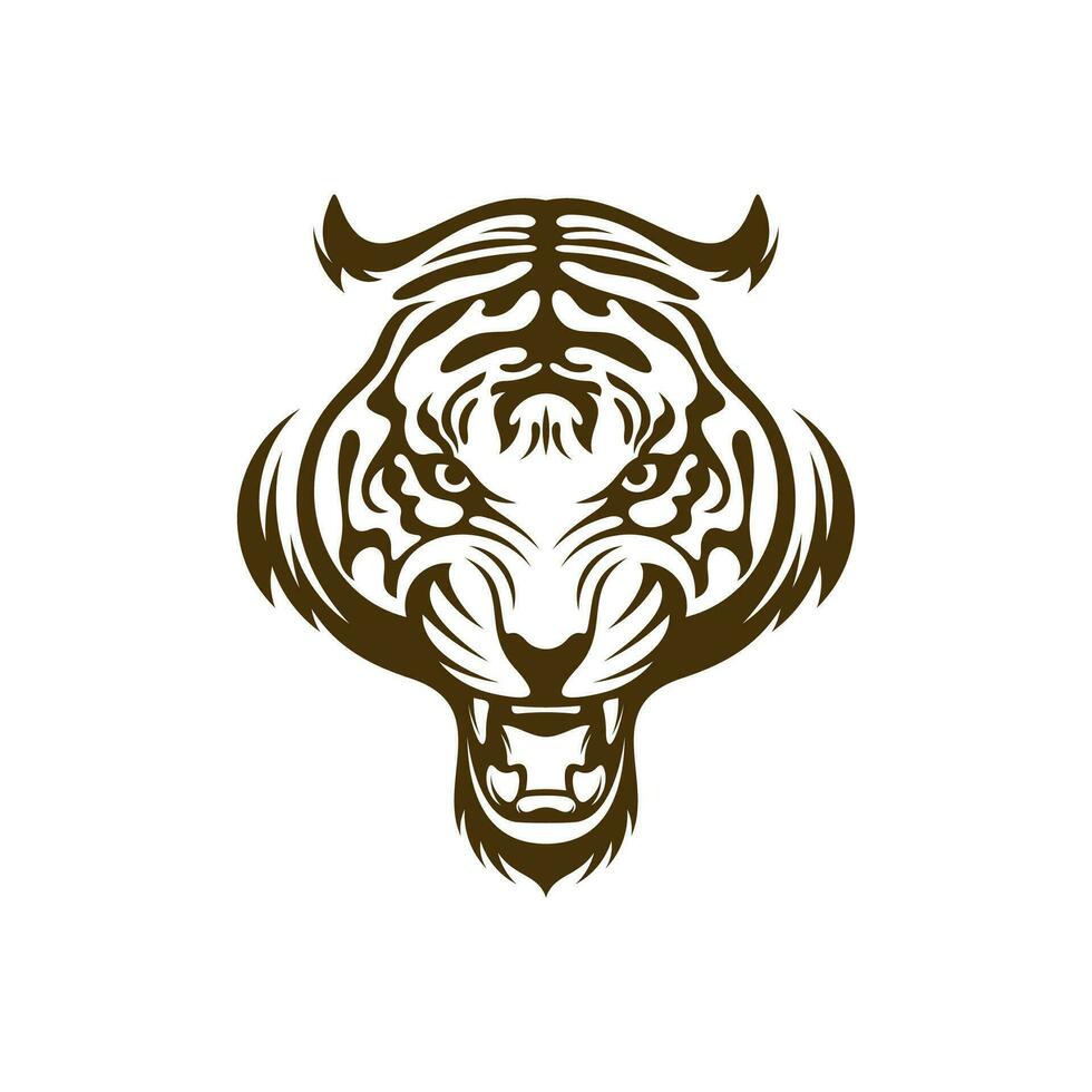 Head Tiger vector illustration design. Head Tiger logo design Template.