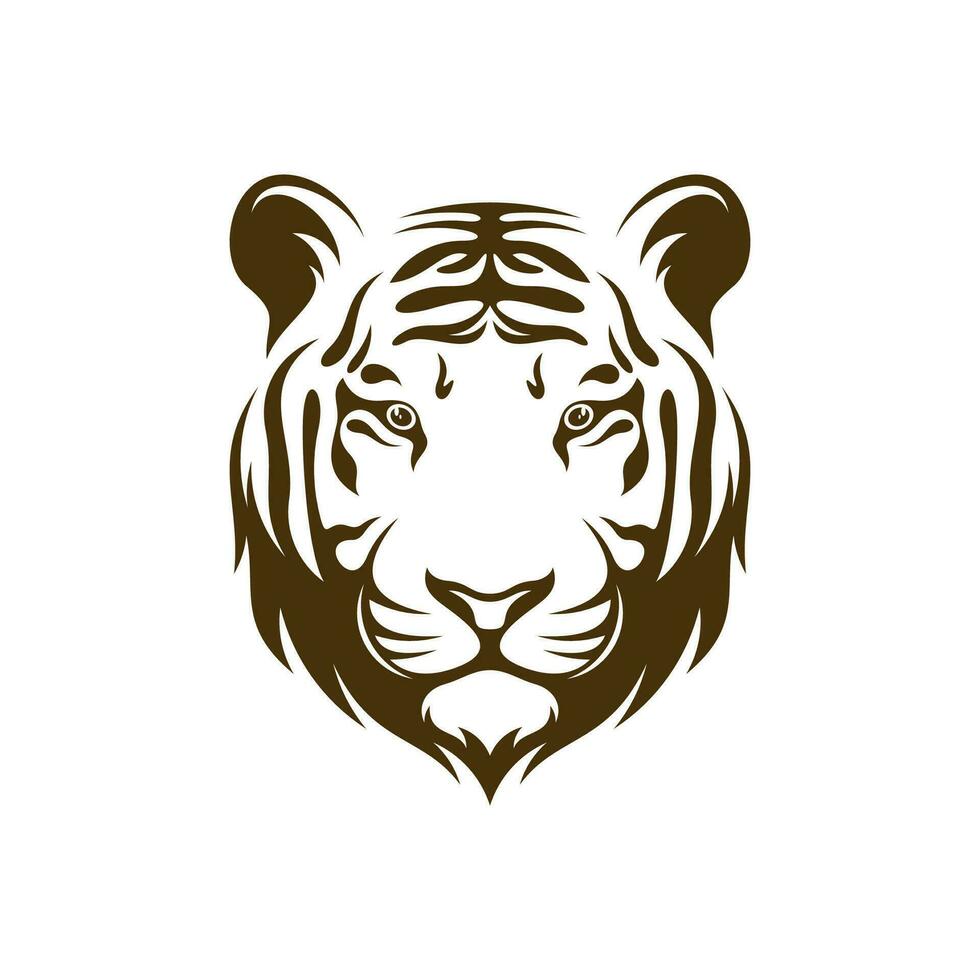 Head Tiger vector illustration design. Head Tiger logo design Template.