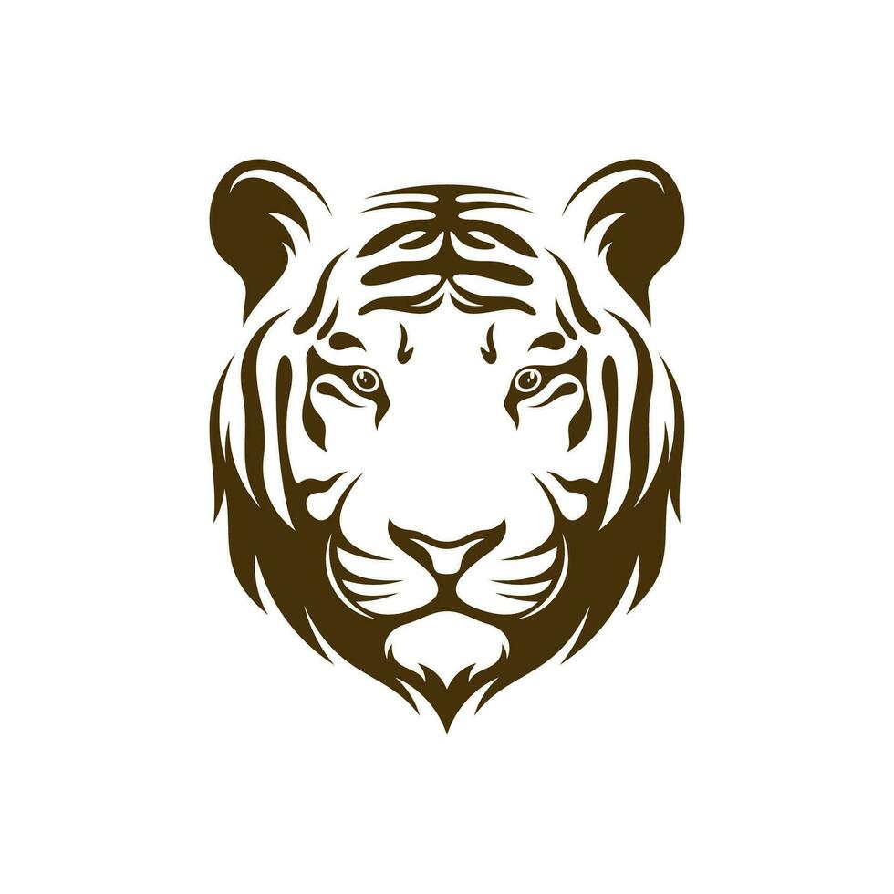 Head Tiger vector illustration design. Head Tiger logo design Template.