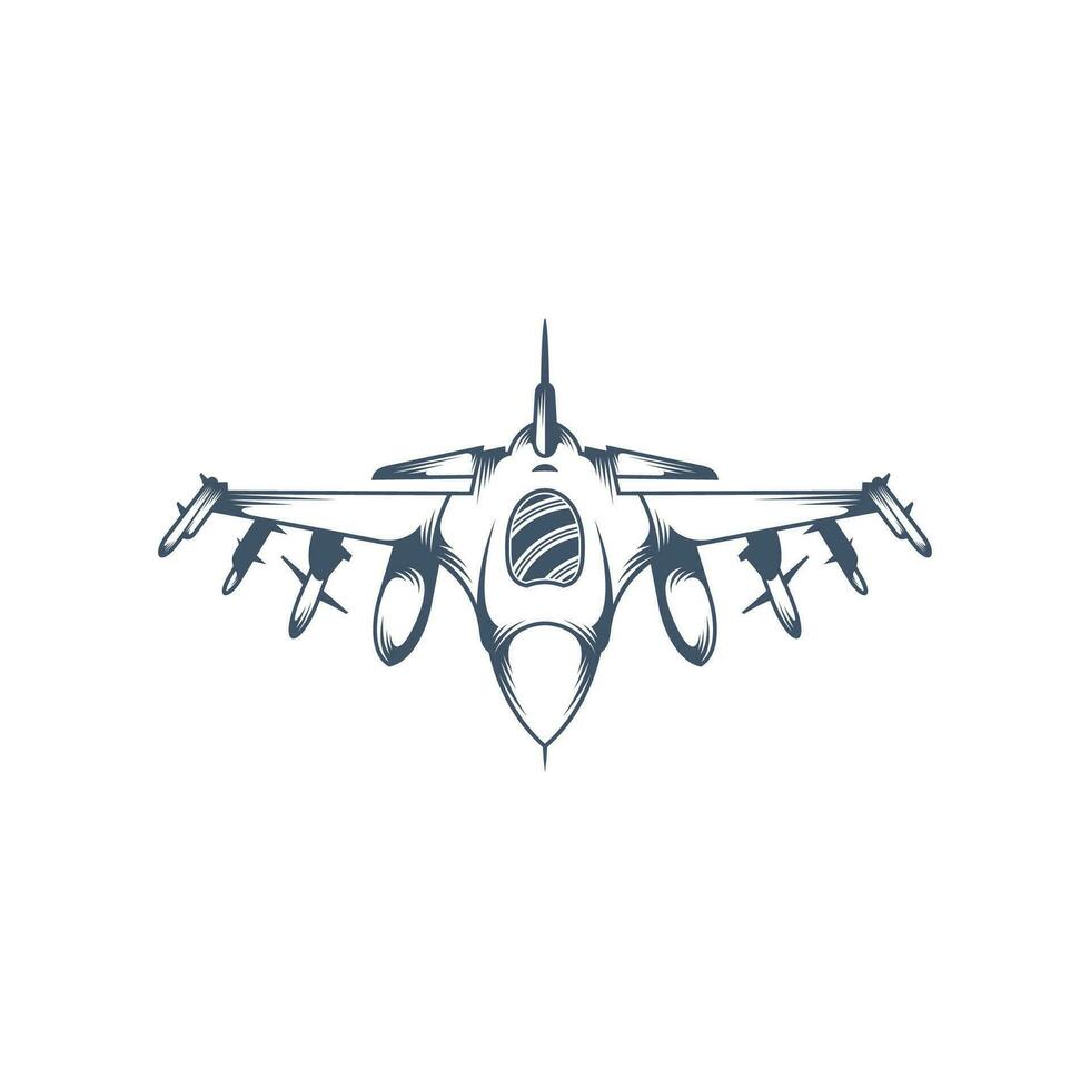 militar aeronave vector ilustración diseño. combatiente chorros logo diseño modelo.