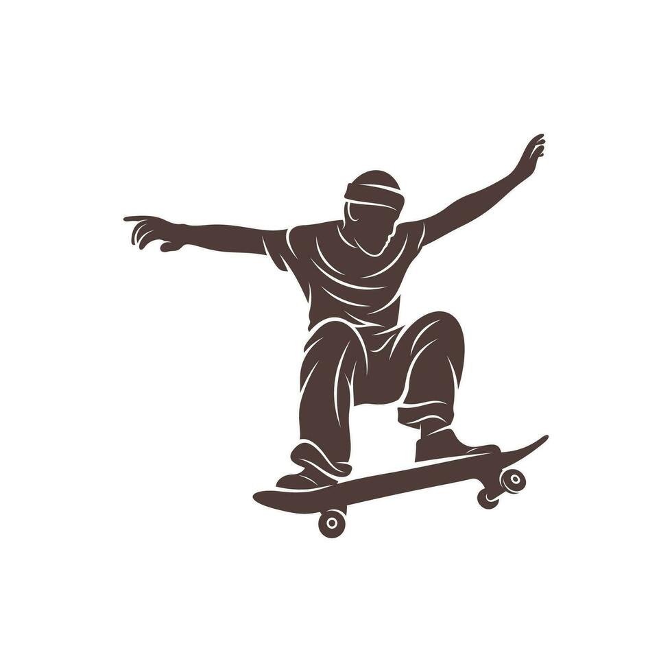 skater vector ilustración diseño. skater logo diseño modelo.