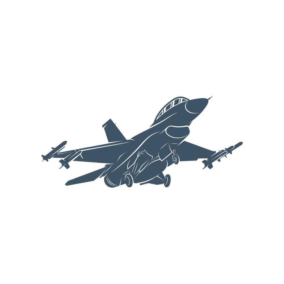 Military aircraft vector illustration design. Fighter Jets logo design Template.