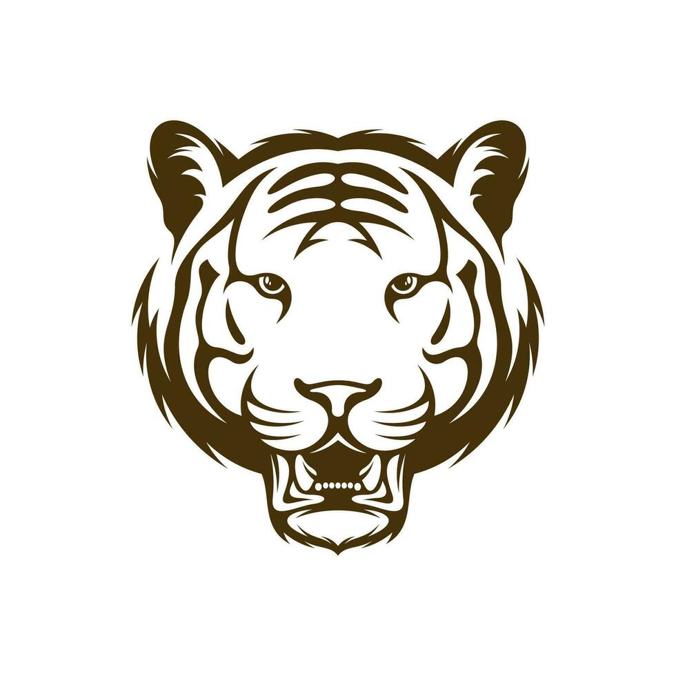 Head Tiger vector illustration design. Head Tiger logo design Template.