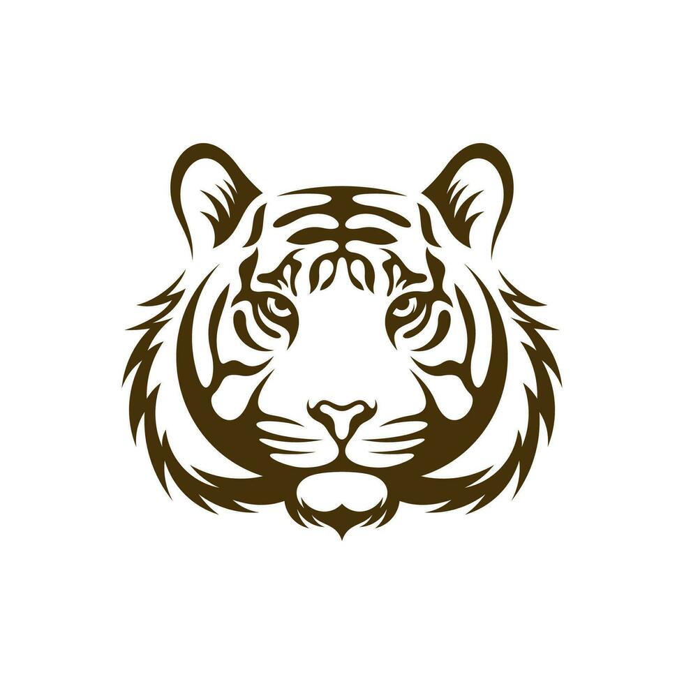 Head Tiger vector illustration design. Head Tiger logo design Template.