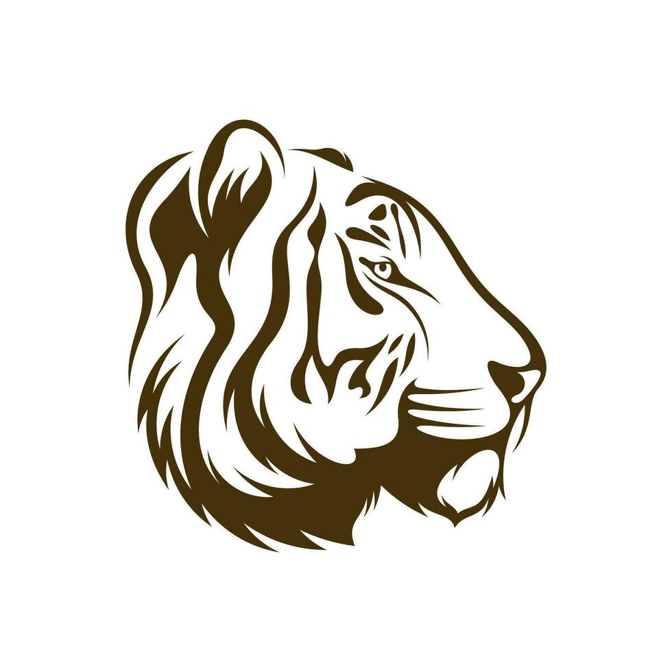 Head Tiger vector illustration design. Head Tiger logo design Template.