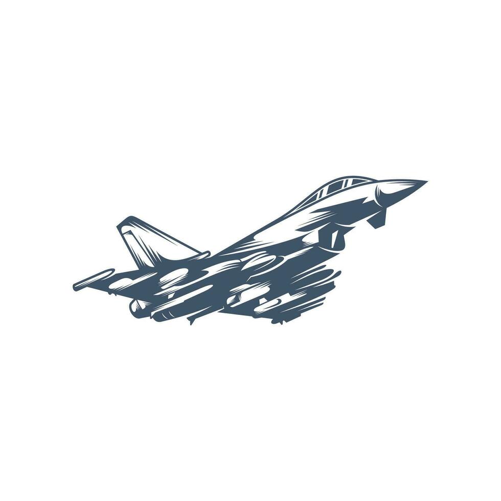 Military aircraft vector illustration design. Fighter Jets logo design Template.