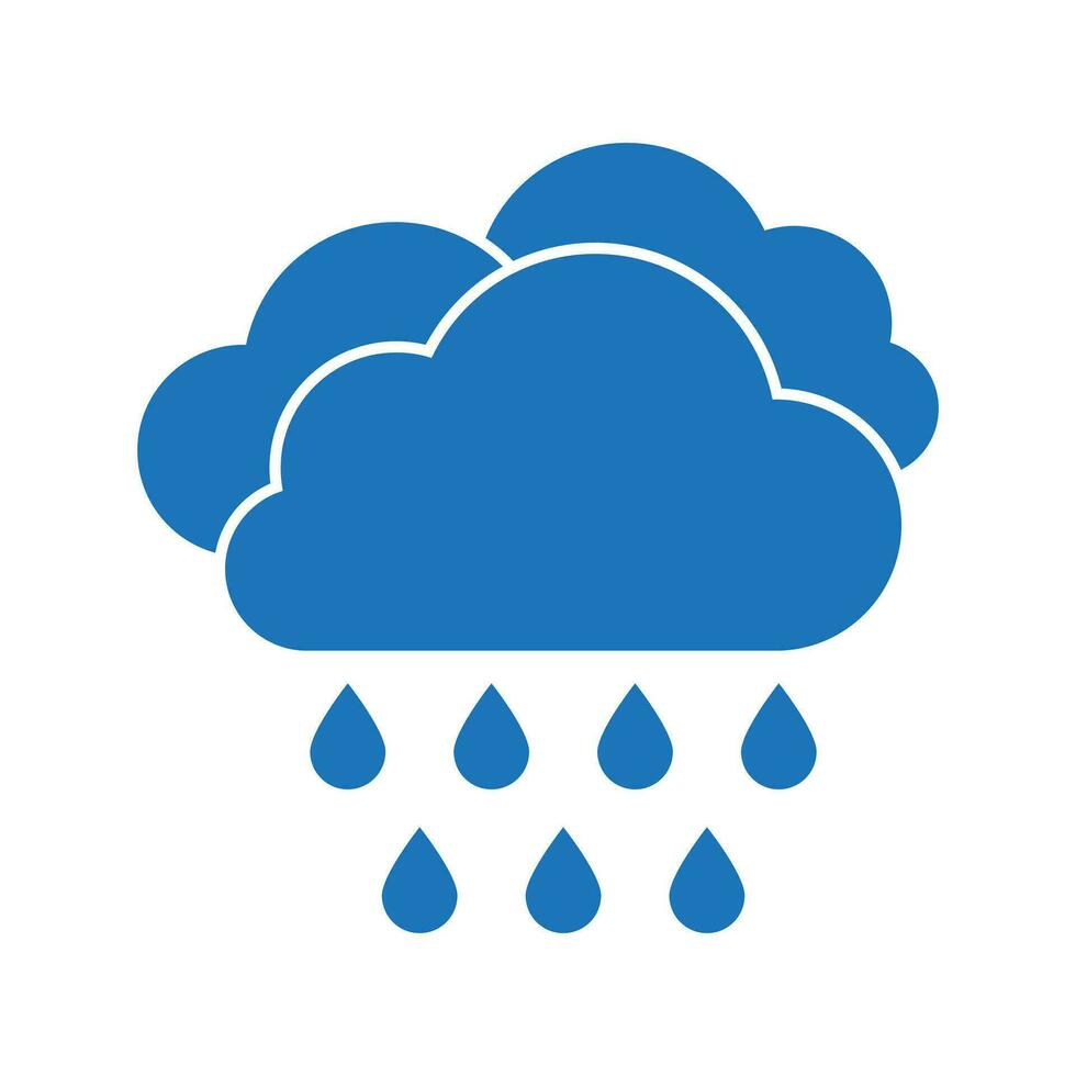 Rain icon in trendy flat style. Cloud rain symbol for your web site design, logo, app, UI. Modern forecast storm sign. vector