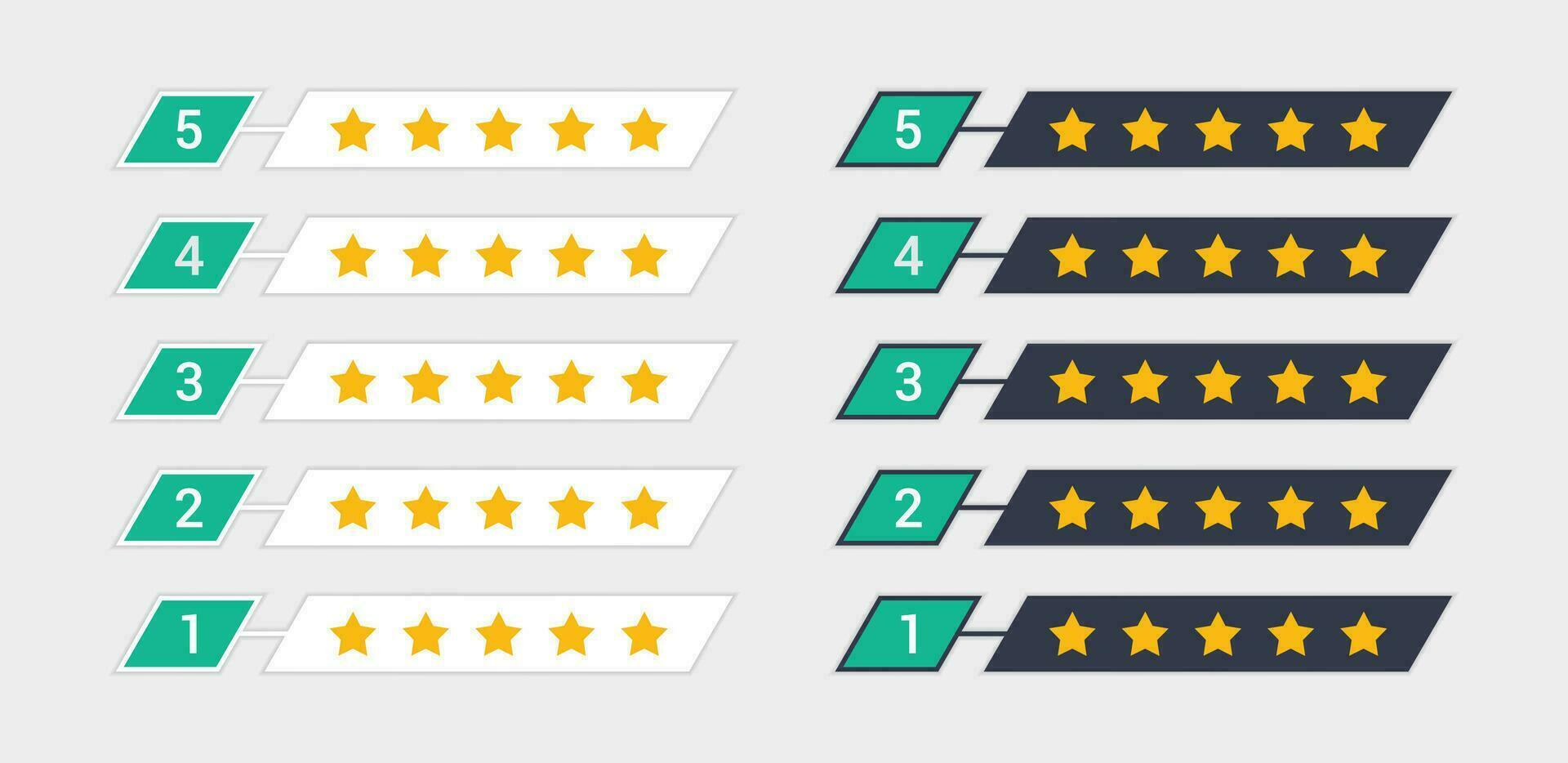 Five golden star review rate, customer feedback, product rating icon, rating star icon vector design templates.