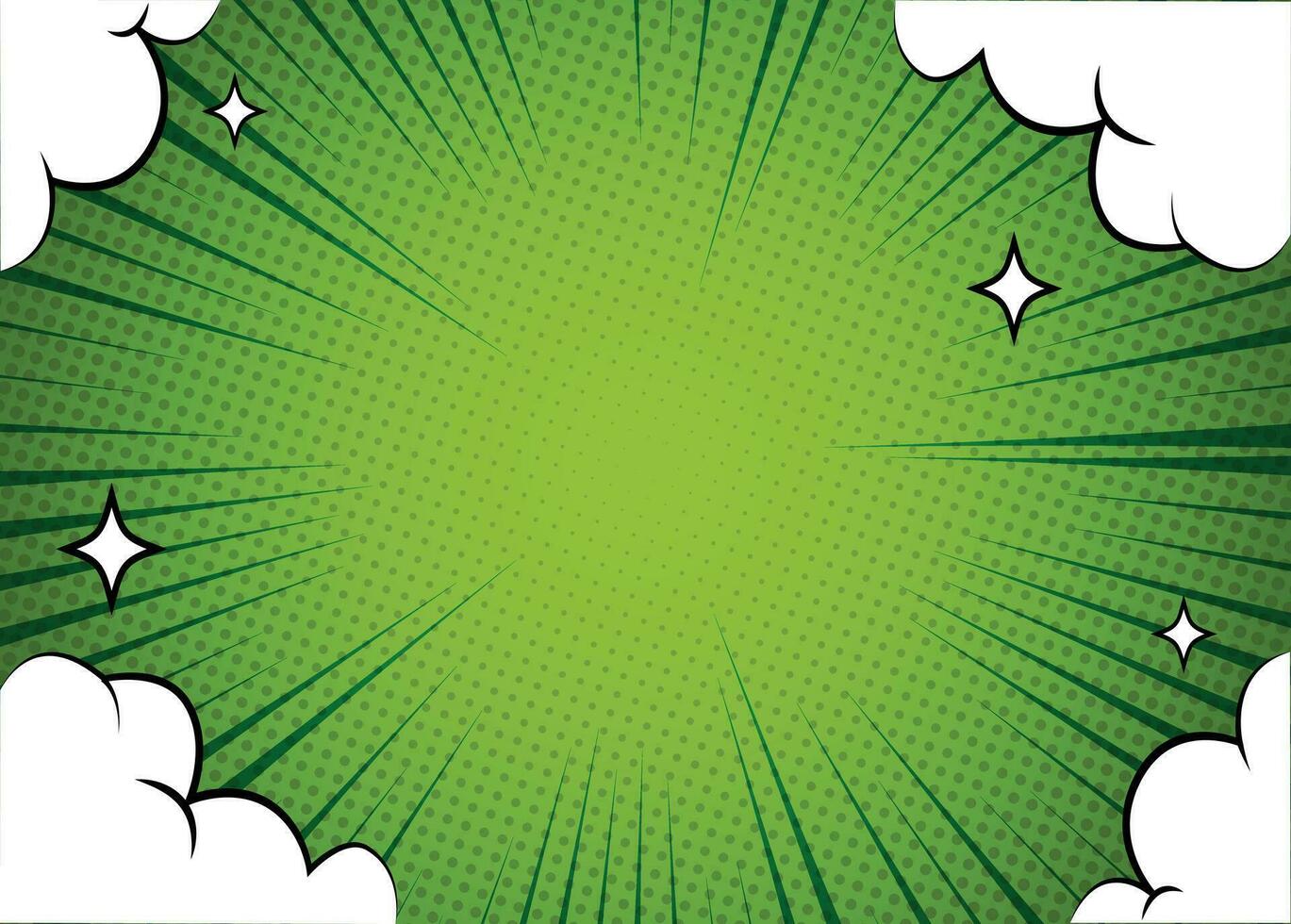 Comic  background. Vector, pop art style. Pop art comic background with cloud and star. Cartoon Vector Illustration