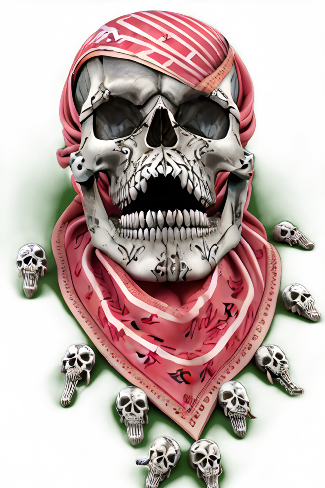 Arabic Skull Style PNG Transparent Background Ai Generative