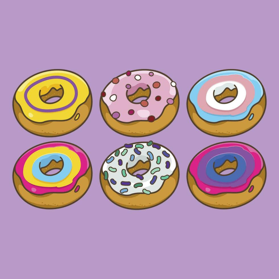 pride color in donuts vector