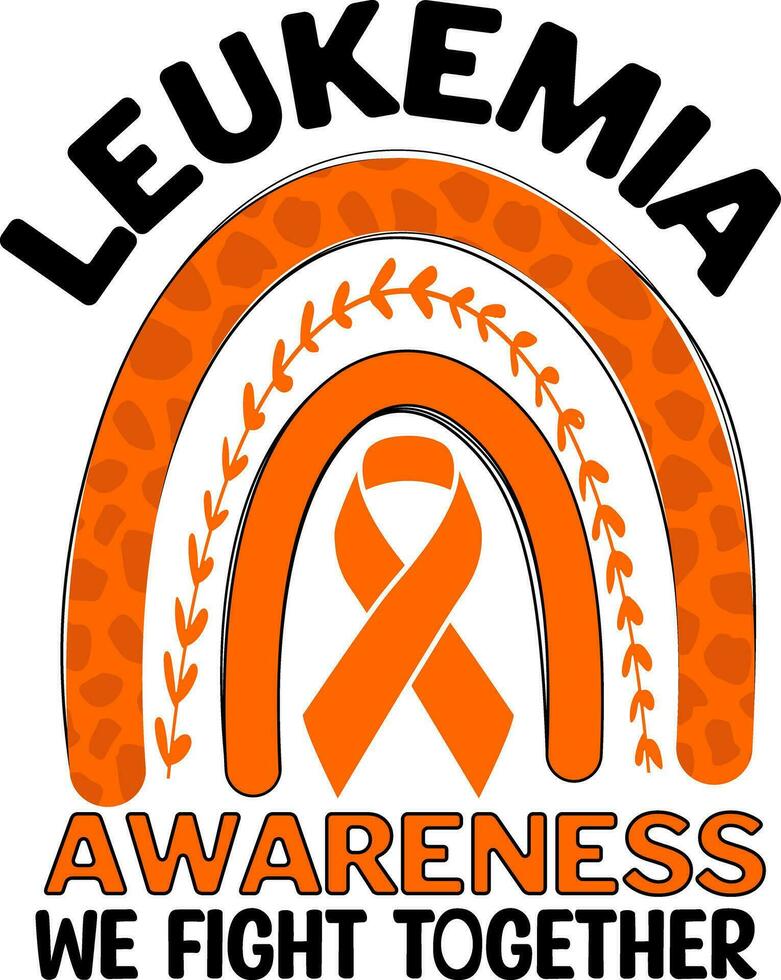 Leukemia Awareness. We Fight Together vector