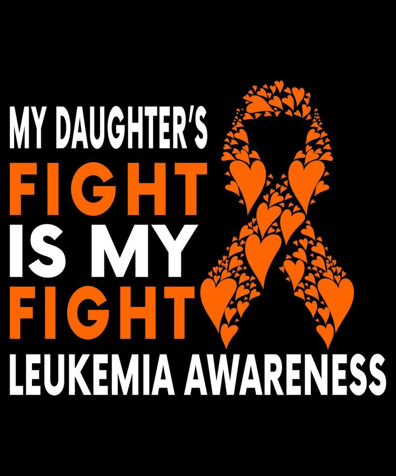 leucemia conciencia. mi hijas lucha es mi lucha vector