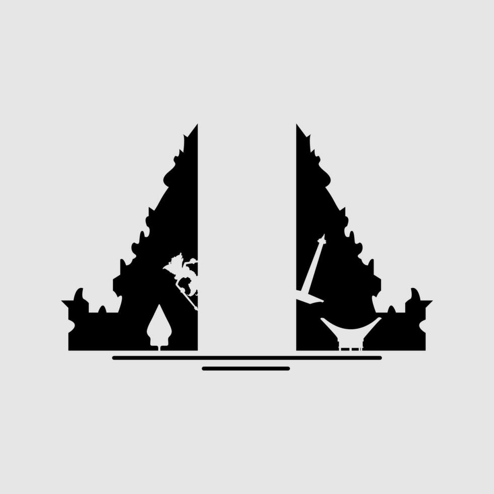 Arch of indonesian culture vector