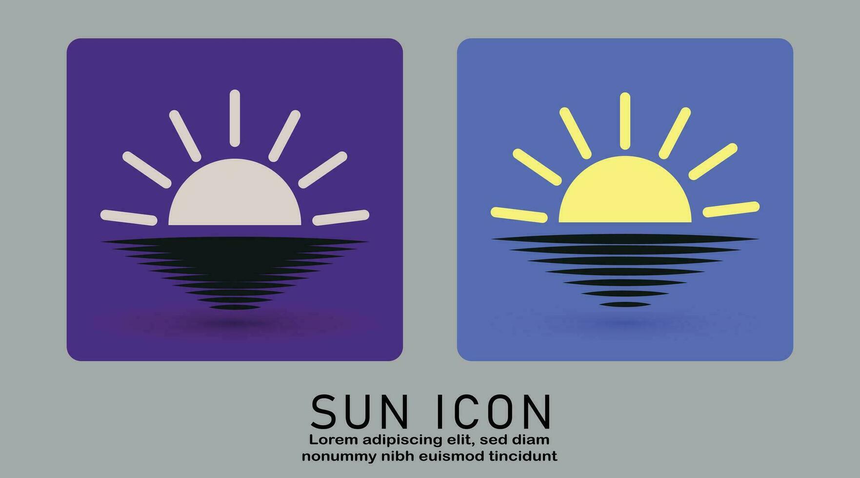 Sunrise or sunset icon, sun icon vector isolated on white background.