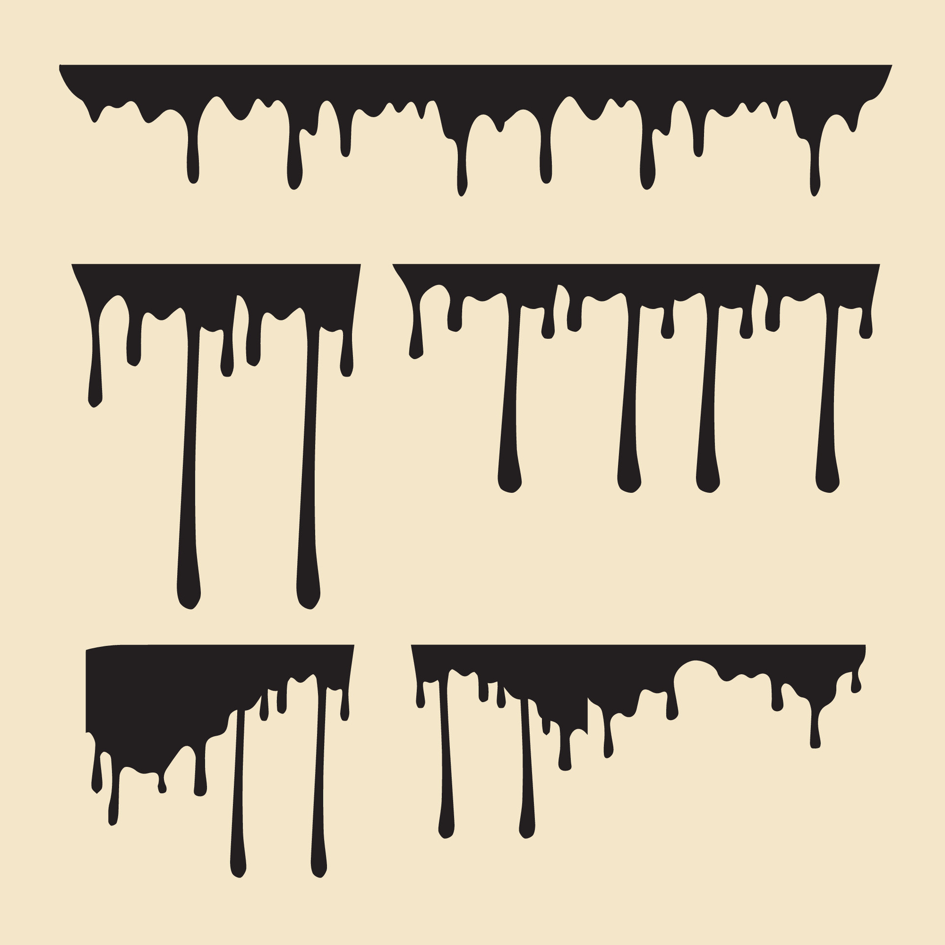 Drip paint vector set 28193821 Vector Art at Vecteezy