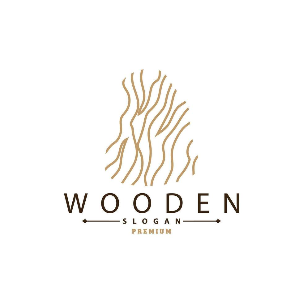 madera logo, madera fibra ladrar capa vector, árbol maletero inspiración ilustración diseño vector