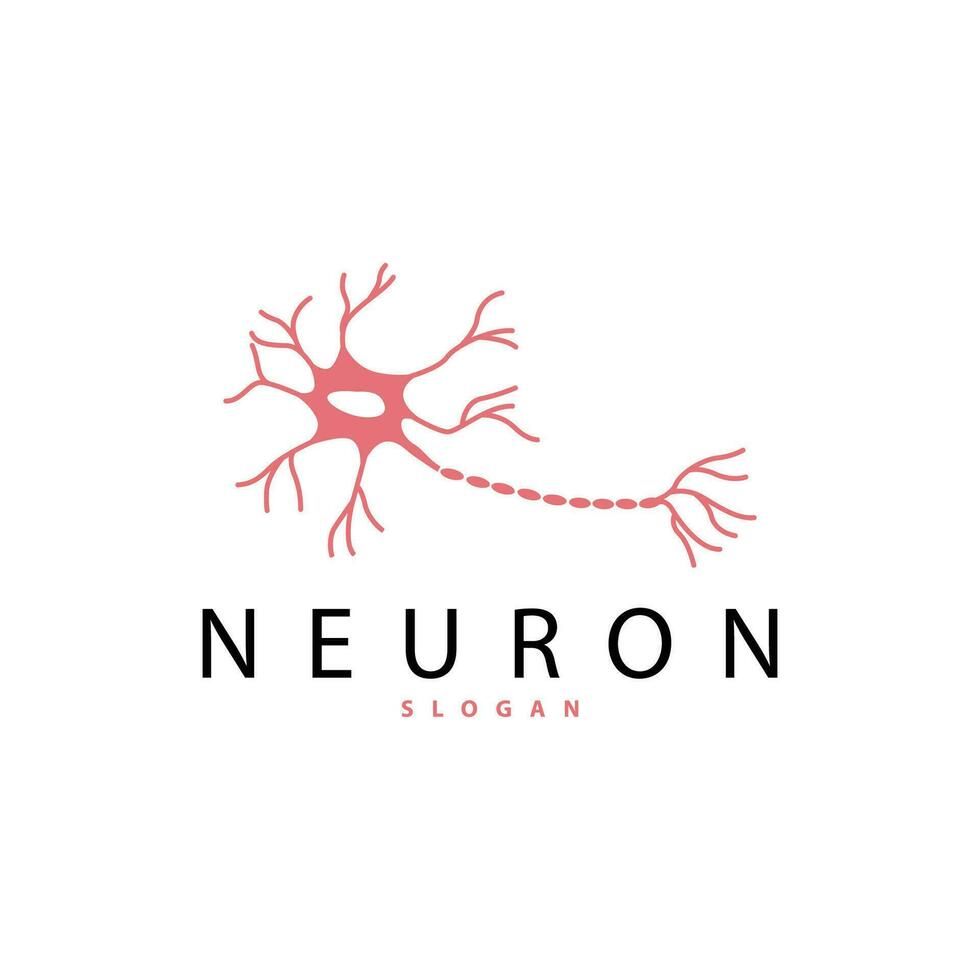 Neuron Logo, Neuron Nerve or Seaweed Vector Abstract Molecule Design, Template Illustration
