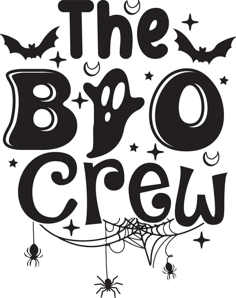 The Boo Crew Halloween Ghost Family Matching Halloween T shirt Design vector