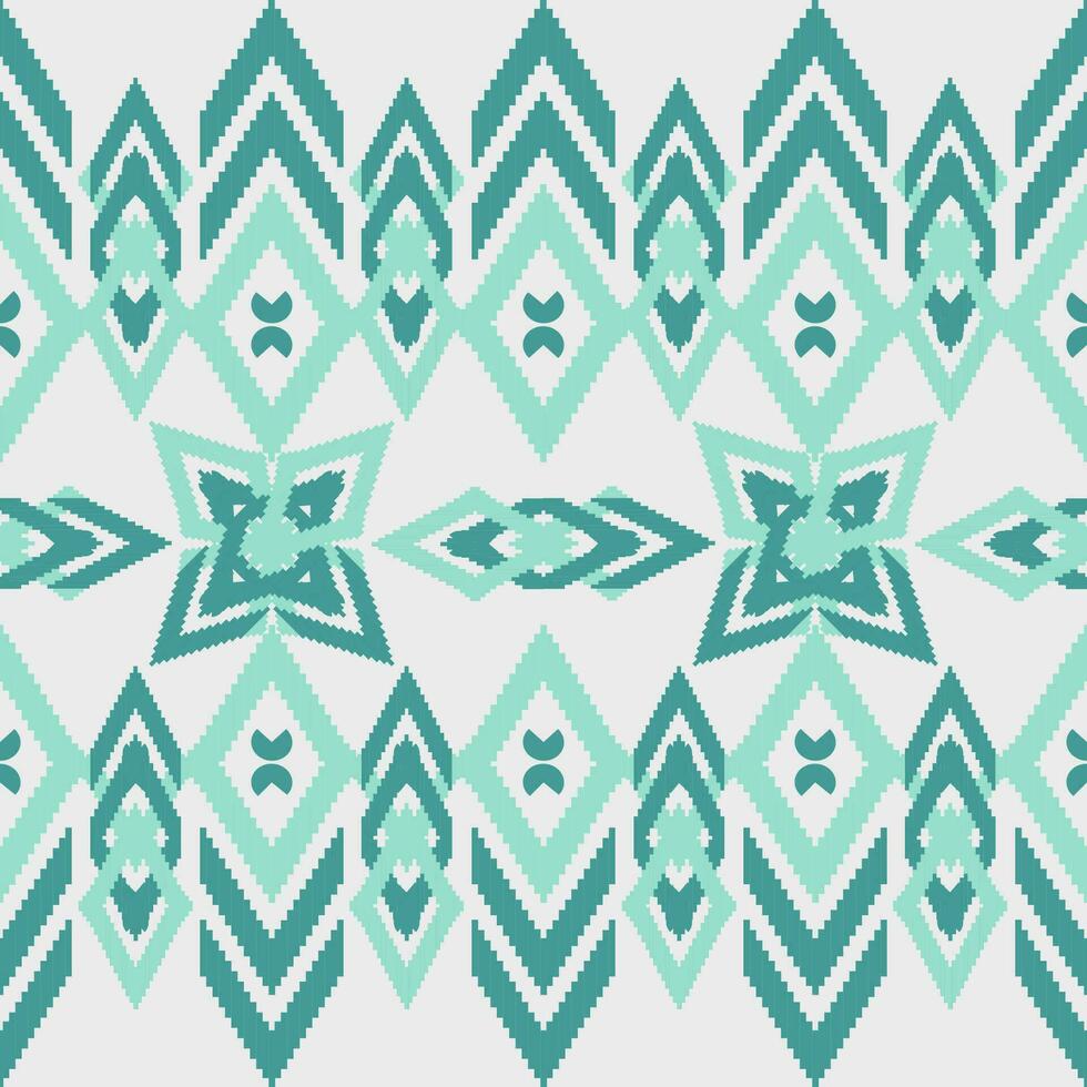 Ethnic ikat design Aztec tribal african art. Seamless pattern in tribal, folk embroidery, and Mexican style. Geometric ornament. Design for print fabric carpet, wallpaper, clothing, wrapping, fabric vector