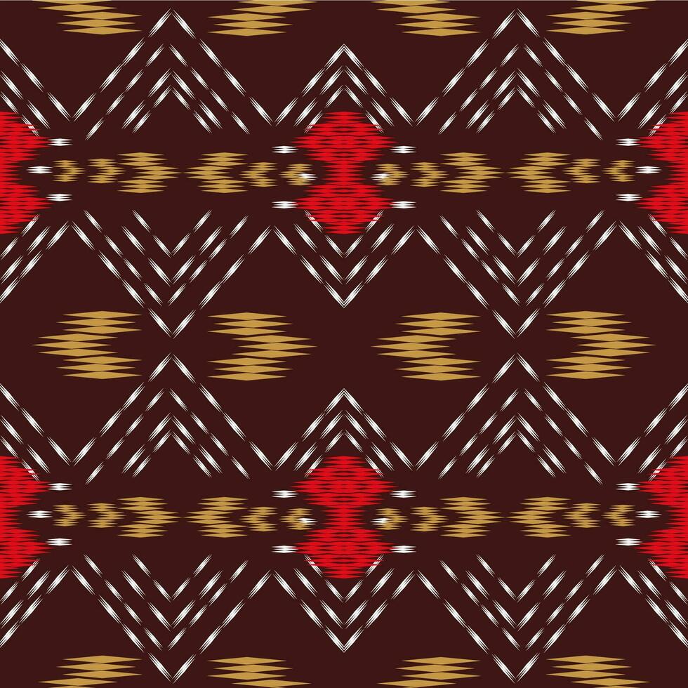 Ikat seamless pattern background Traditional pattern. Ikat Aztec tribal background. Design for the creation of this pattern using ikat pattern. Spread in Central Asia vector