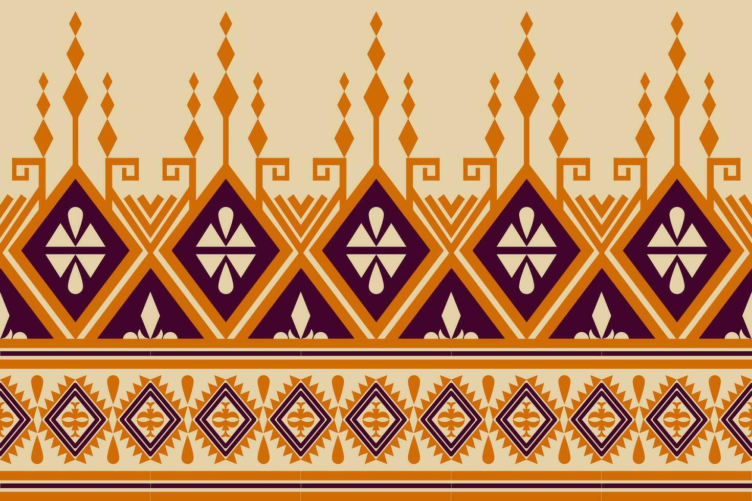Geometric ethnic pattern traditional Design for background,carpet,wallpaper,clothing,wrapping,Batik,fabric,sarong,Vector illustration embroidery style. vector