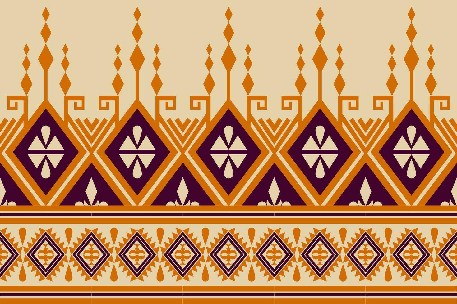 diseño tradicional de patrón étnico geométrico para fondo, alfombra, papel pintado, ropa, envoltura, batik, tela, sarong, estilo de bordado de ilustración vectorial. vector