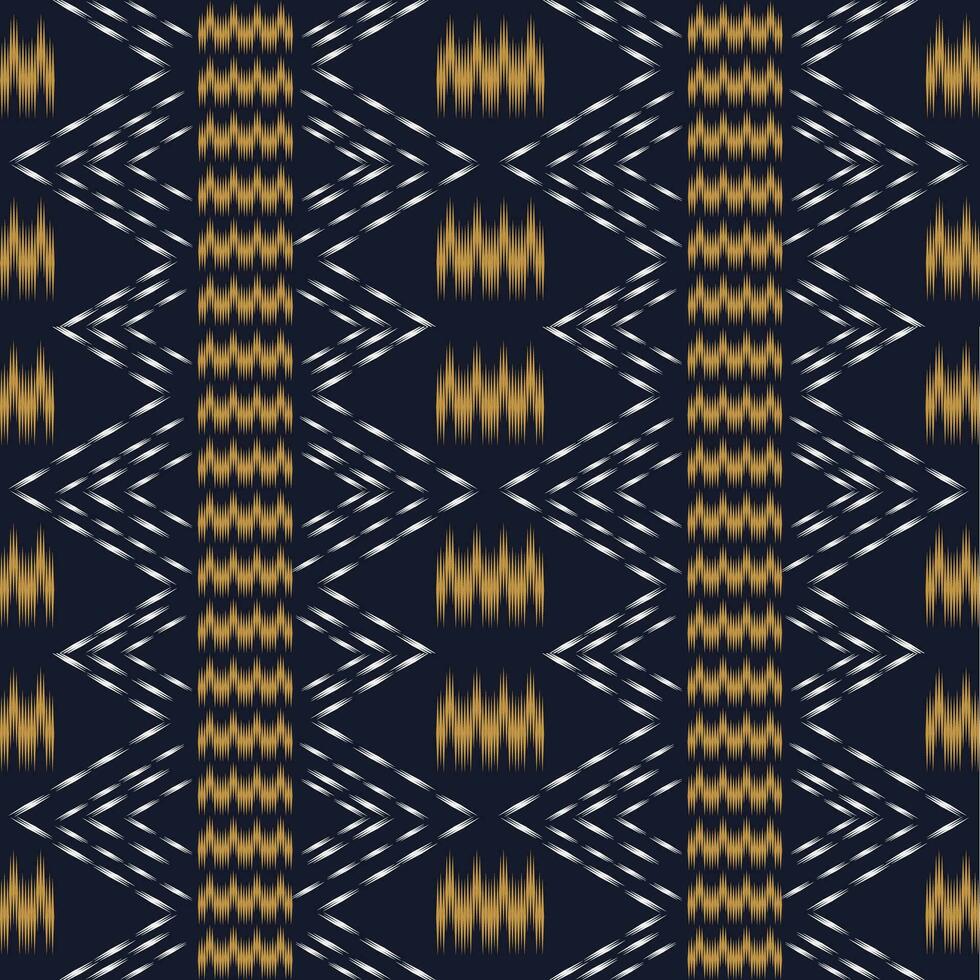 Ikat seamless pattern background Traditional pattern. Ikat Aztec tribal background. Design for the creation of this pattern using ikat pattern. Spread in Central Asia vector