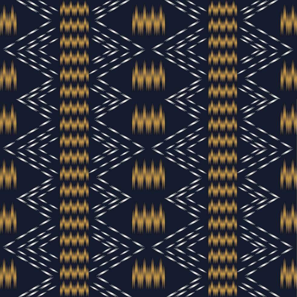 Ikat seamless pattern background Traditional pattern. Ikat Aztec tribal background. Design for the creation of this pattern using ikat pattern. Spread in Central Asia vector