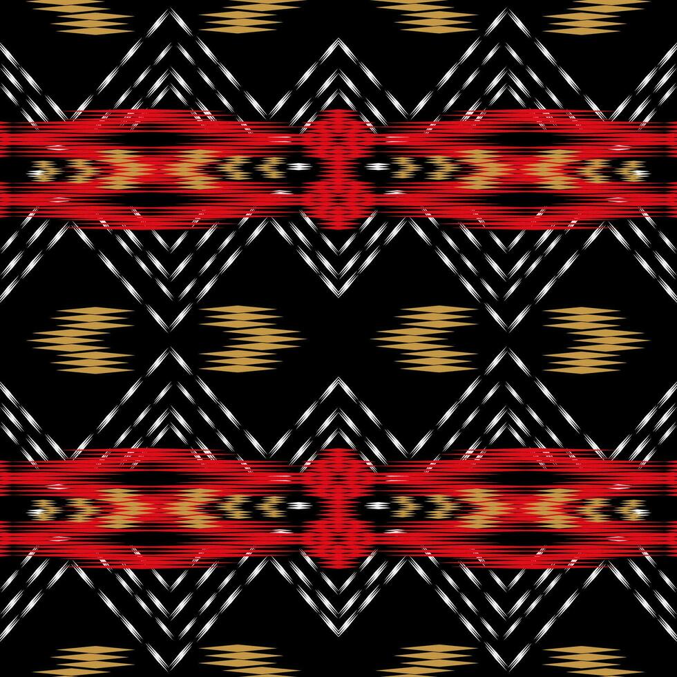 Ikat seamless pattern background Traditional pattern. Ikat Aztec tribal background. Design for the creation of this pattern using ikat pattern. Spread in Central Asia vector