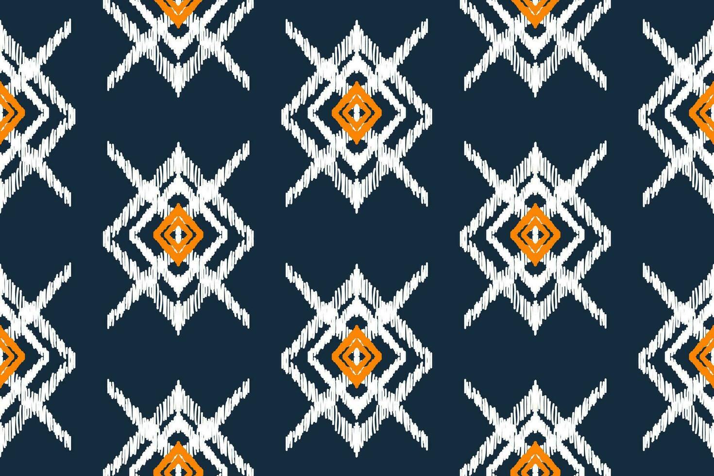 Ikat geometric folklore ornament. Tribal ethnic vector texture. Seamless striped pattern in Aztec style. Figure tribal embroidery. Indian, Scandinavian, Gypsy, Mexican, folk pattern.