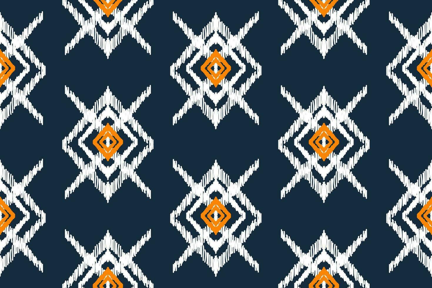 Ikat geometric folklore ornament. Tribal ethnic vector texture. Seamless striped pattern in Aztec style. Figure tribal embroidery. Indian, Scandinavian, Gypsy, Mexican, folk pattern.