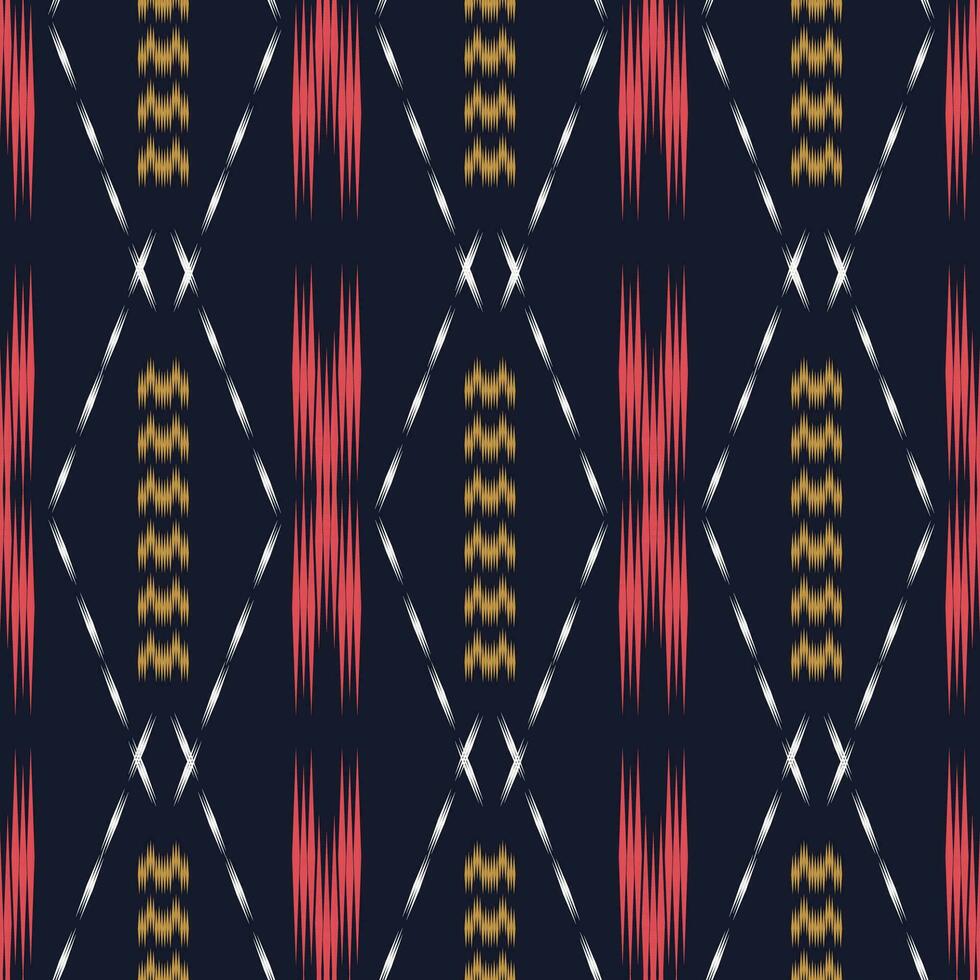 Ikat seamless pattern background Traditional pattern. Ikat Aztec tribal background. Design for the creation of this pattern using ikat pattern. Spread in Central Asia vector