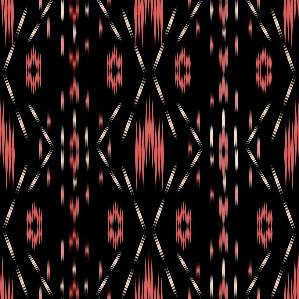 Ikat seamless pattern background Traditional pattern. Ikat Aztec tribal background. Design for the creation of this pattern using ikat pattern. Spread in Central Asia vector