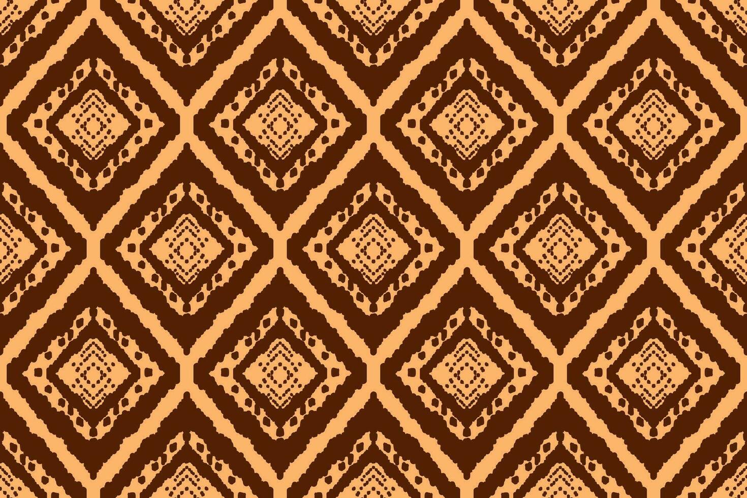 Beautiful Ethnic abstract ikat art. Seamless Kasuri pattern in tribal, folk embroidery, and Mexican style.Aztec geometric art ornament print.Design for carpet, wallpaper, clothing, wrapping, fabric. vector