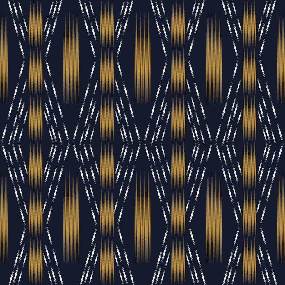 Ikat seamless pattern background Traditional pattern. Ikat Aztec tribal background. Design for the creation of this pattern using ikat pattern. Spread in Central Asia vector