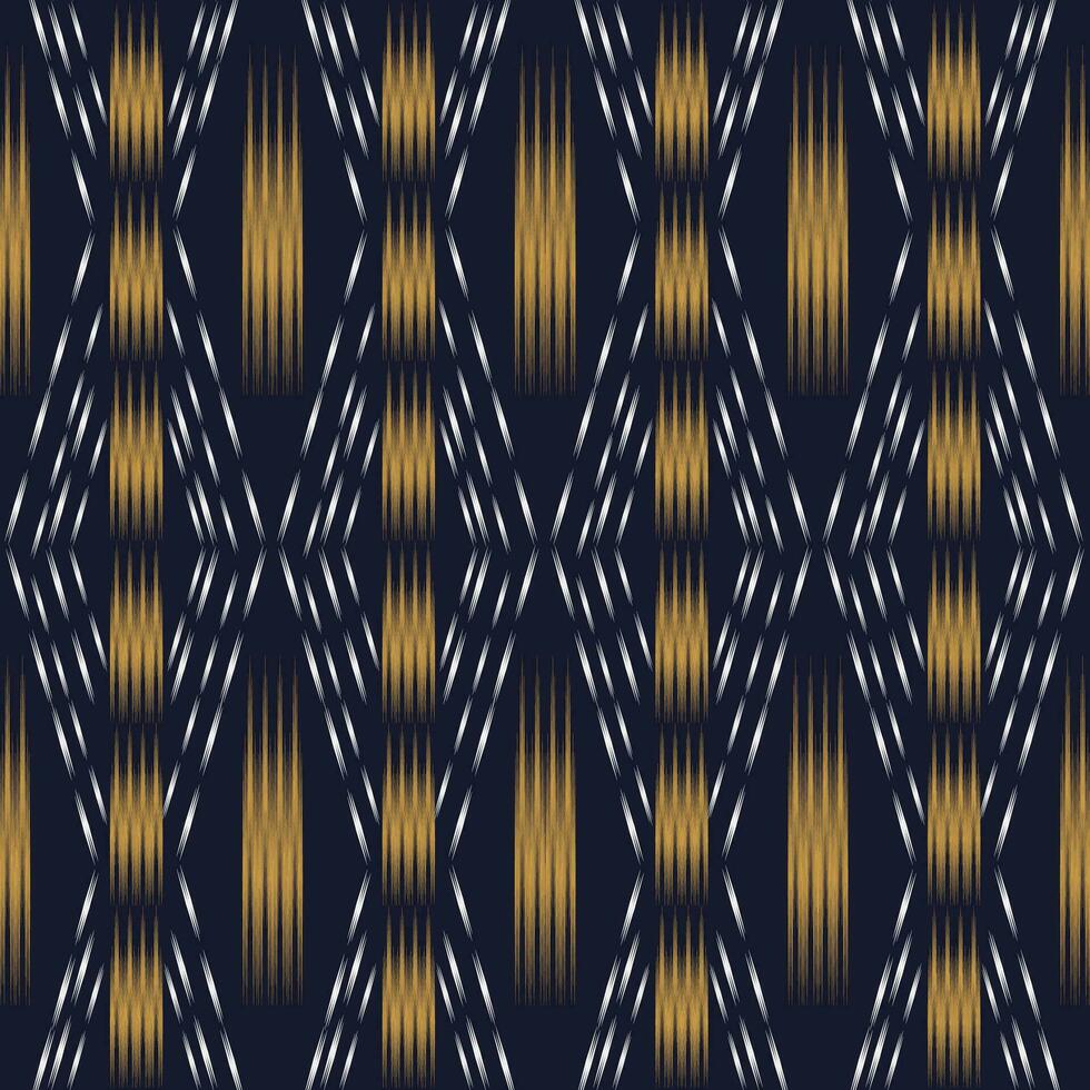 Ikat seamless pattern background Traditional pattern. Ikat Aztec tribal background. Design for the creation of this pattern using ikat pattern. Spread in Central Asia vector