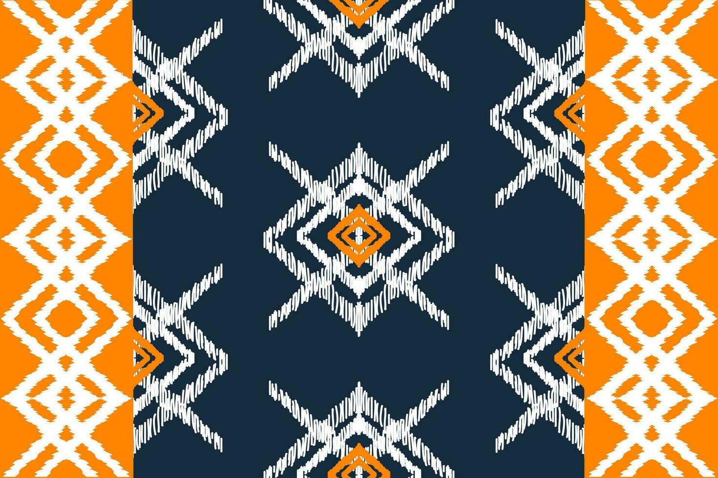 adorno folclórico geométrico ikat. textura de vector étnico tribal. patrón de rayas sin costuras en estilo azteca. figura bordado tribal. indio, escandinavo, gitano, mexicano, patrón popular.