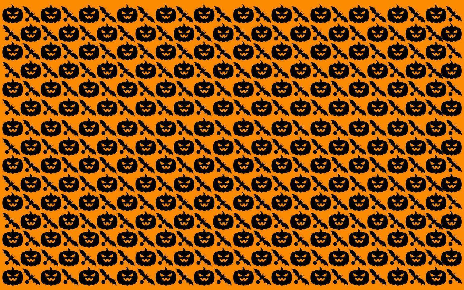 pumpkin and bat pattern background design with orange color. designs for gifts and wallpaper vector